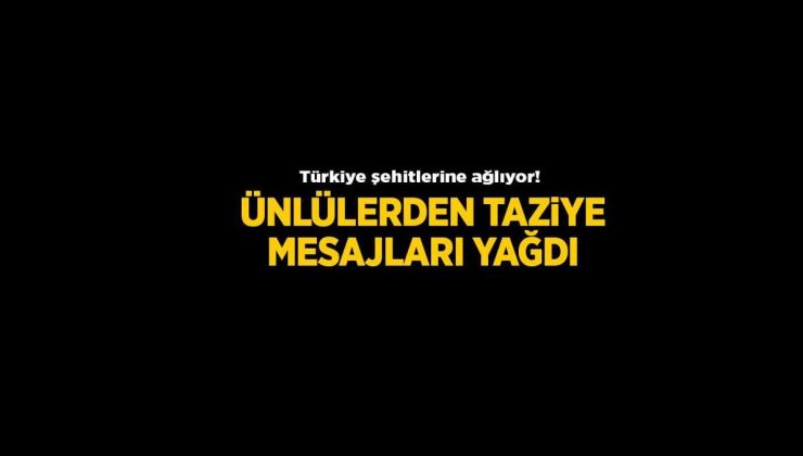 Pençe-Kilit Harekat bölgesinde şehit haberi! Ünlü isimlerden taziye mesajları yağdı
